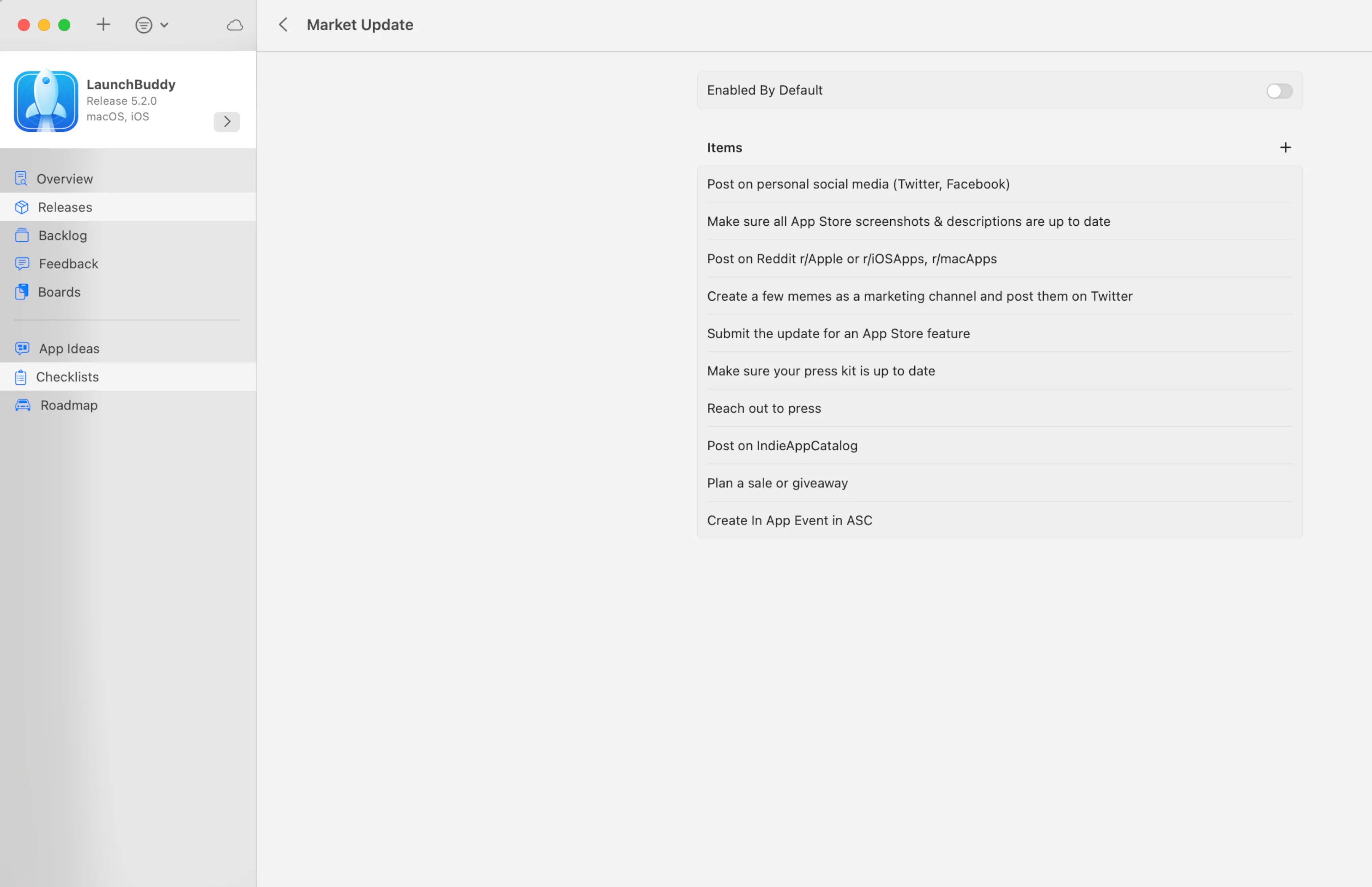LaunchBuddy App Store submission checklists